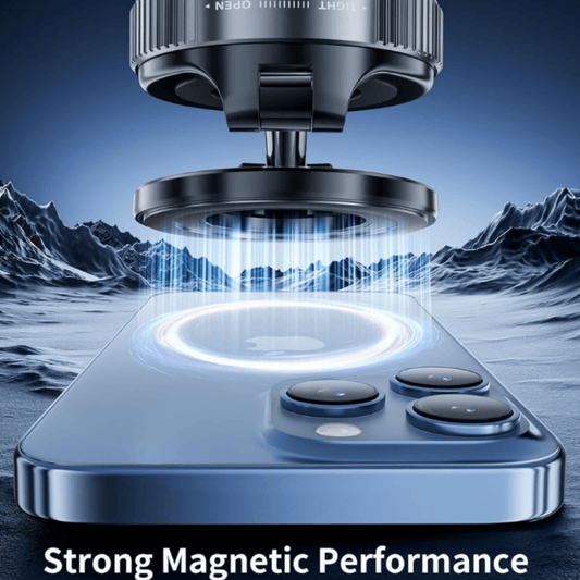 Premium Magnetic Vacuum Phone Holder for Car and Desk – 360° Rotation & Strong Grip