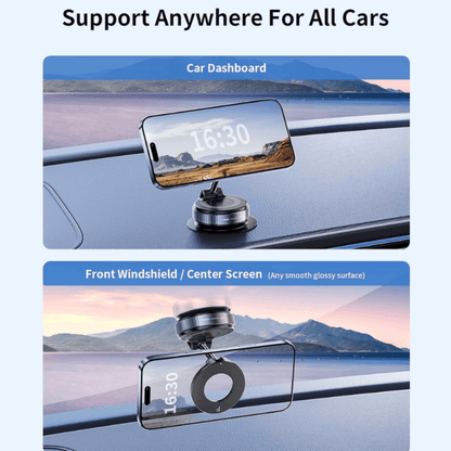 Premium Magnetic Vacuum Phone Holder for Car and Desk – 360° Rotation & Strong Grip