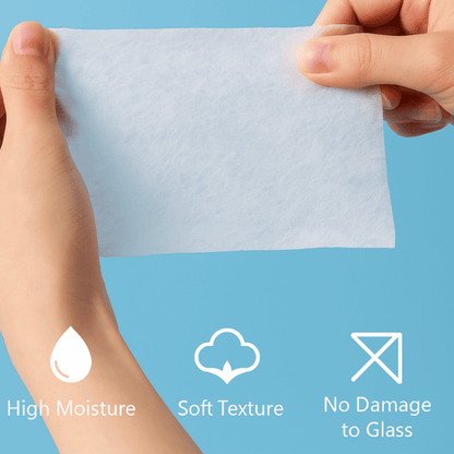 Car Glass Anti-Fog Oil Film Cleaning Wipes – 10 PCS