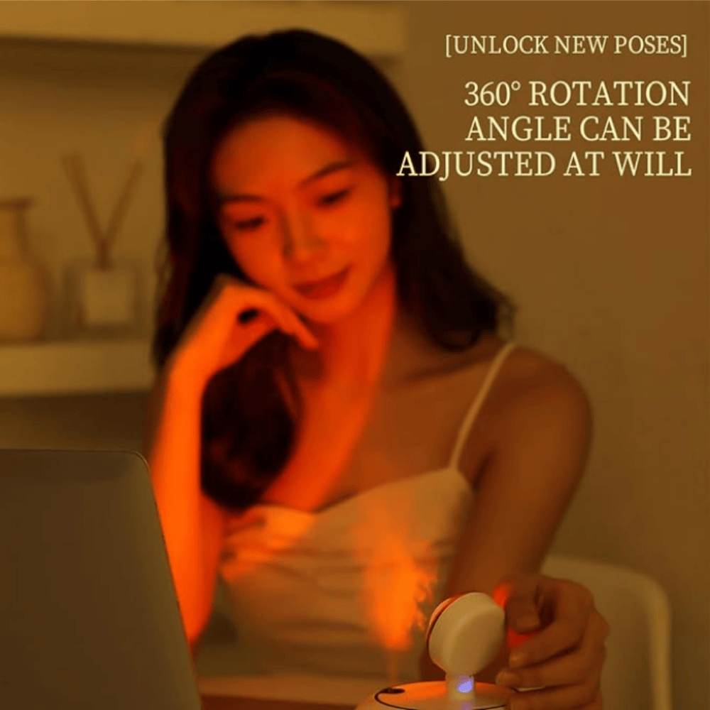 Flame Effect Lamp with Humidifier – 2-in-1 LED Ambient Light & Cool Mist Air Purifier