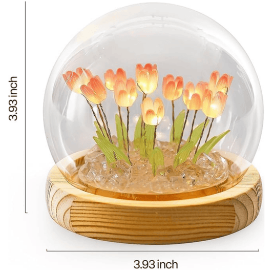 Tulip Lamp Round DIY Kit – LED Flower Night Light for Home Decor, Events & Handmade Gifting