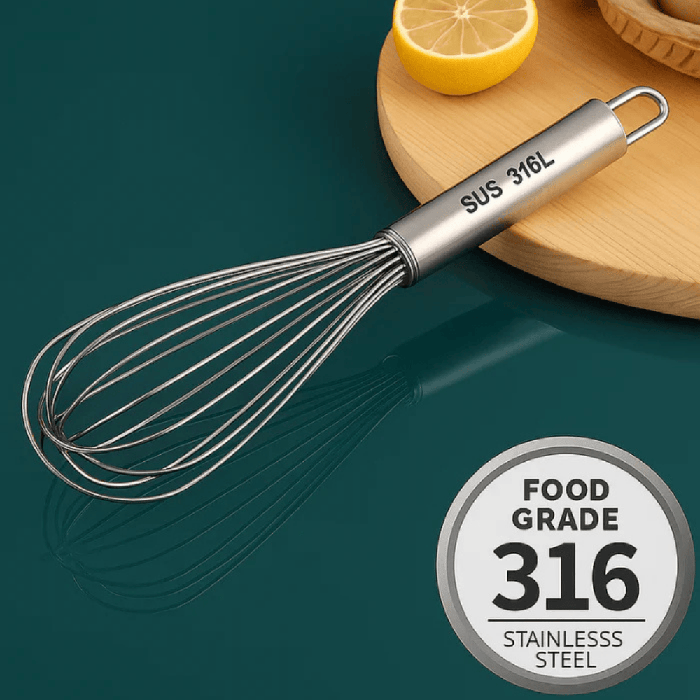 10-Inch Stainless Steel Whisk | Durable Balloon Wire Whisk for Cooking, Baking, and Mixing