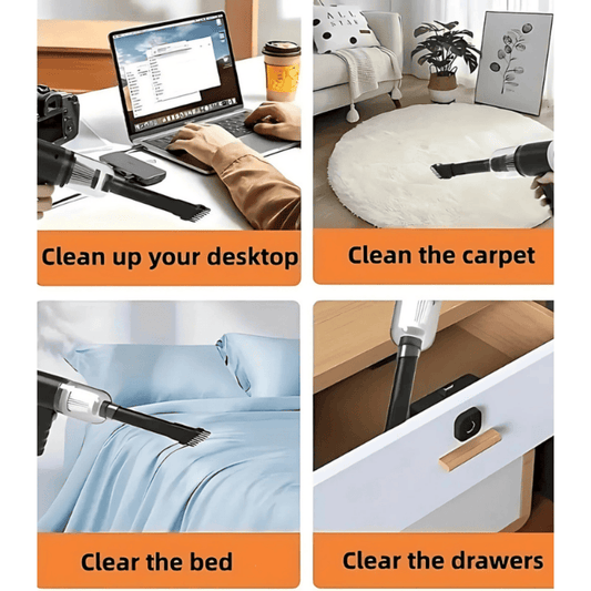 3-in-1 Portable Vacuum Cleaner with Air Blower and Suction Attachments