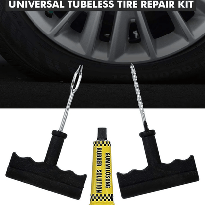 Universal Tubeless Tire Puncture Repair Kit – Emergency Tyre Plug Tool Set for Cars, Bikes, and SUVs