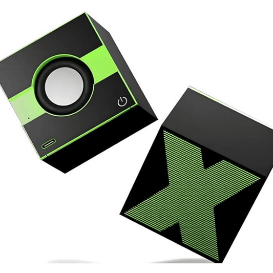 X1 Bluetooth Speaker – Portable Wireless Cube Speaker with Powerful Bass and LED Design