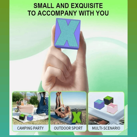 X1 Bluetooth Speaker – Portable Wireless Cube Speaker with Powerful Bass and LED Design