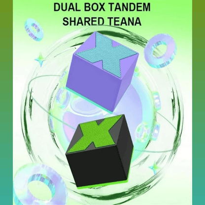 X1 Bluetooth Speaker – Portable Wireless Cube Speaker with Powerful Bass and LED Design
