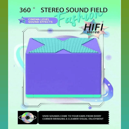 X1 Bluetooth Speaker – Portable Wireless Cube Speaker with Powerful Bass and LED Design