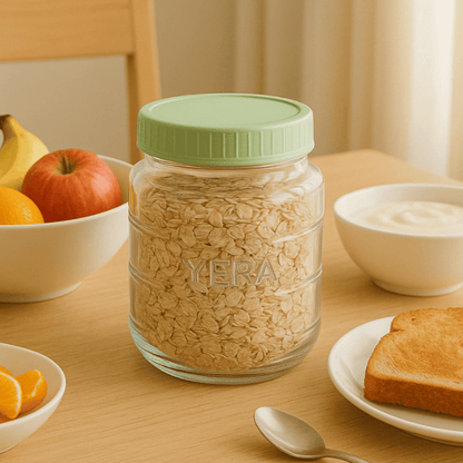 YERA Dublin Glass Jar with Airtight Lid – 1 Piece Transparent Storage Container