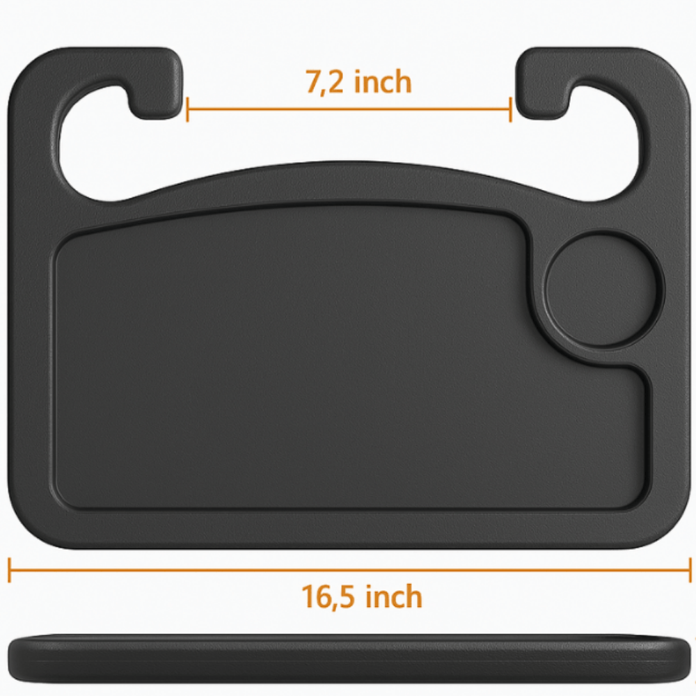 Mini Car Tray – Steering Wheel Desk and Portable Vehicle Food & Laptop Table