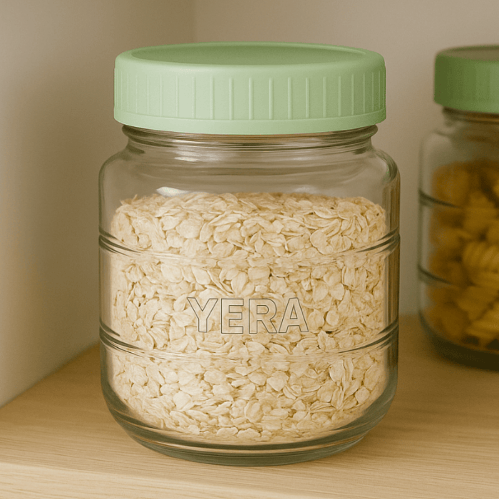 YERA Dublin Glass Jar with Airtight Lid – 1 Piece Transparent Storage Container