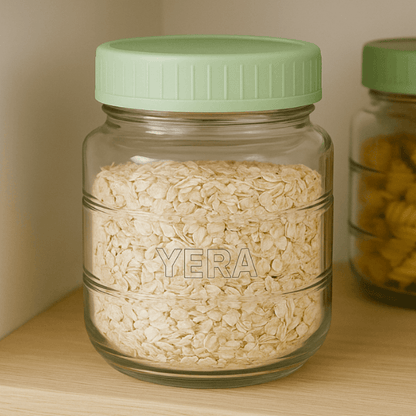 YERA Dublin Glass Jar with Airtight Lid – 1 Piece Transparent Storage Container