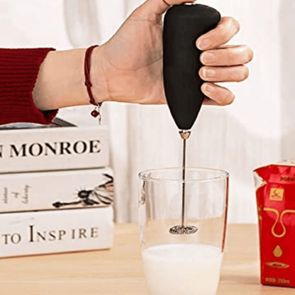 Electric Handheld Milk Frother Coffee Maker | Portable Foam Whisk for Lattes, Cappuccinos & Beverages