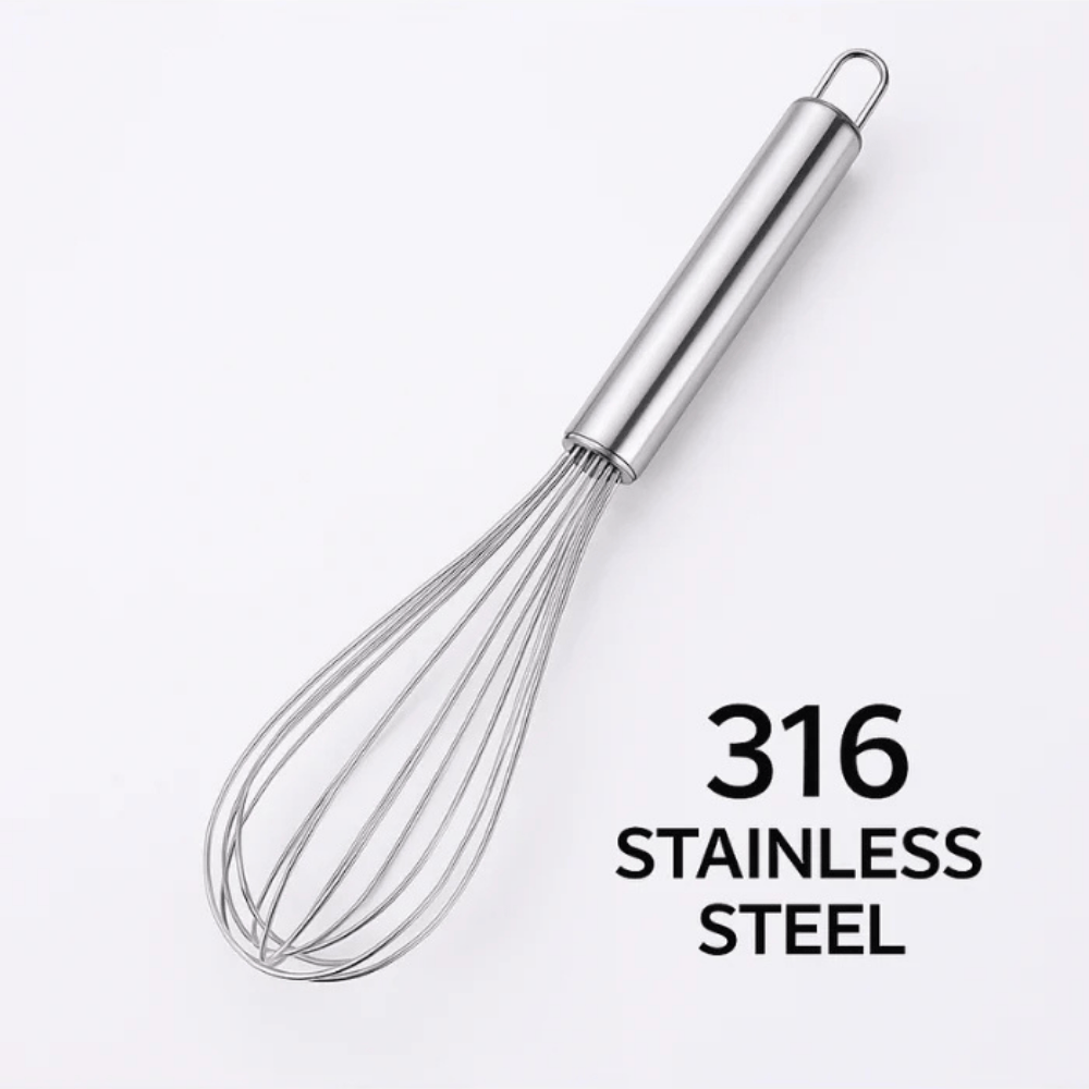10-Inch Stainless Steel Whisk | Durable Balloon Wire Whisk for Cooking, Baking, and Mixing