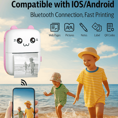 Mini Portable Printer – Wireless Pocket Thermal Printer for Photos, Notes, and Labels