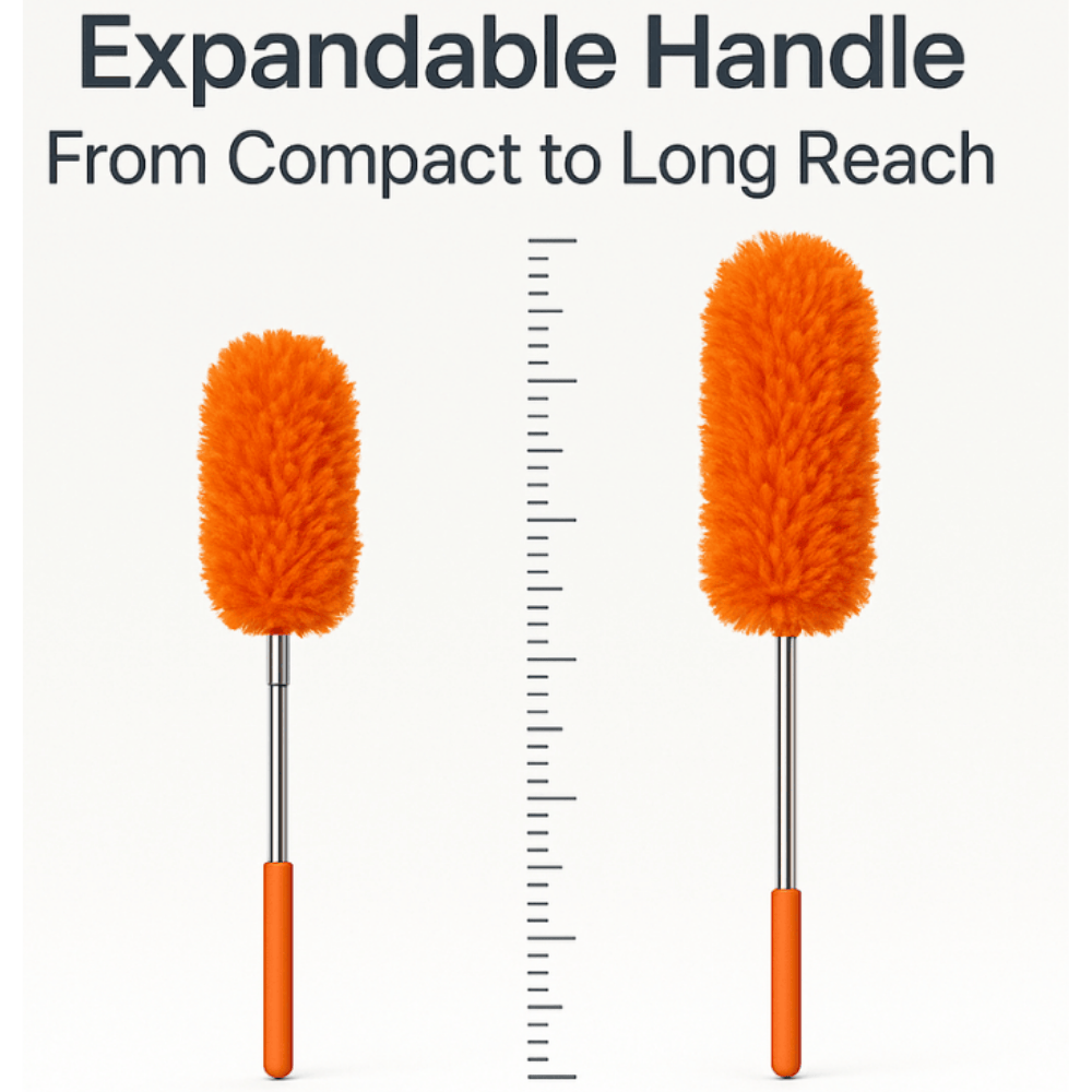 Adjustable Microfiber Duster – Extendable Handle Cleaning Tool for Dusting High and Hard-to-Reach Areas