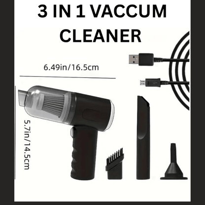3-in-1 Portable Vacuum Cleaner with Air Blower and Suction Attachments