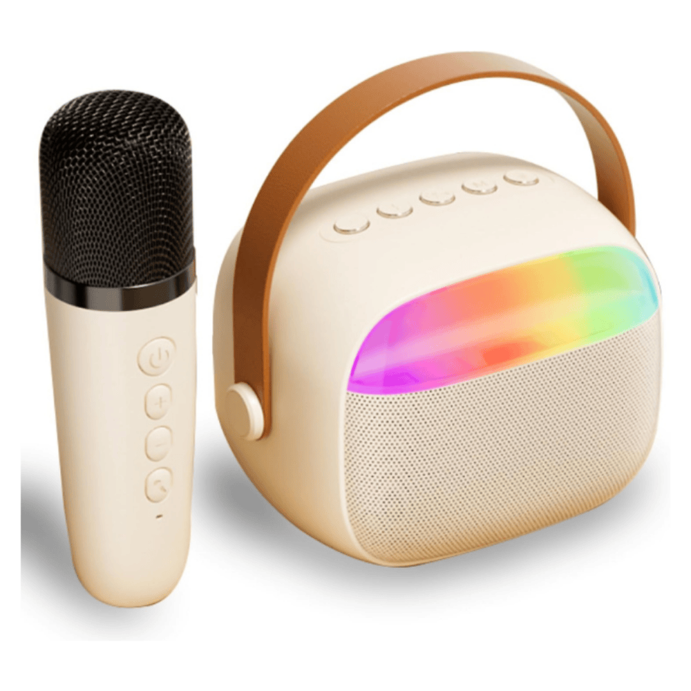 K30 Bluetooth Speaker with Wireless Microphone – Portable Karaoke Speaker with LED Party Lights