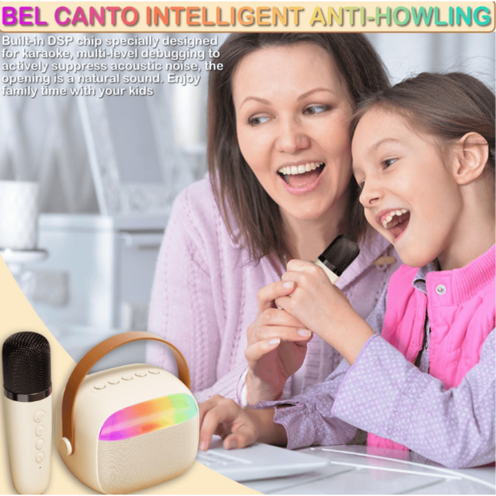 K30 Bluetooth Speaker with Wireless Microphone – Portable Karaoke Speaker with LED Party Lights