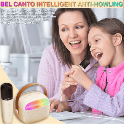 K30 Bluetooth Speaker with Wireless Microphone – Portable Karaoke Speaker with LED Party Lights