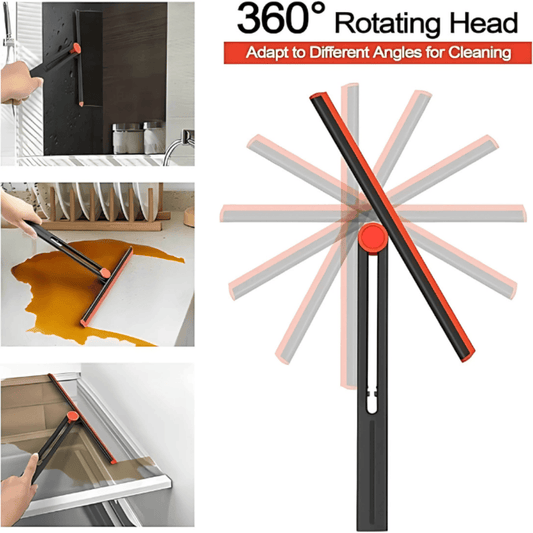 Window Glass Cleaner – Adjustable Handle Squeegee for Streak-Free Cleaning