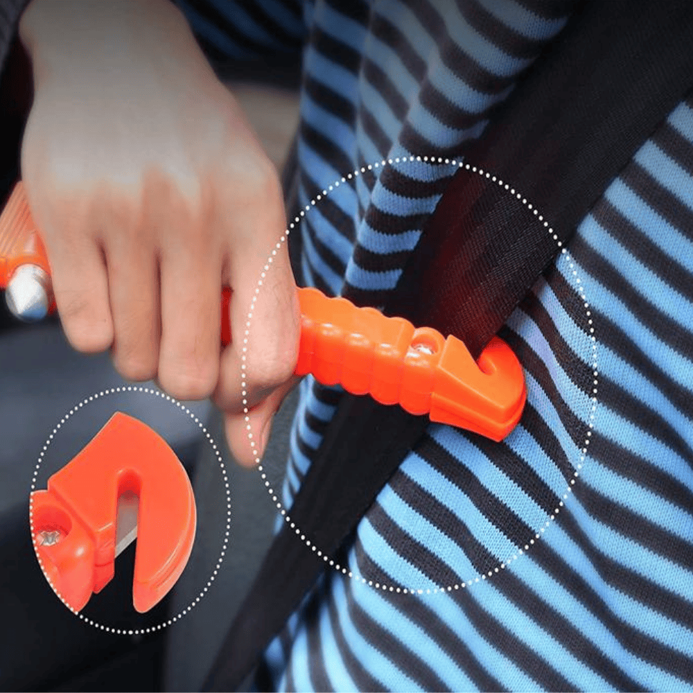 Car Safety Hammer – Emergency Window Breaker & Seat Belt Cutter