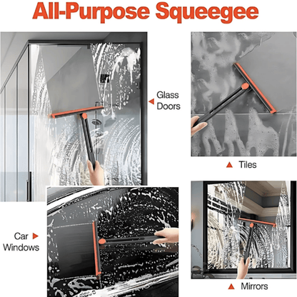 Window Glass Cleaner – Adjustable Handle Squeegee for Streak-Free Cleaning