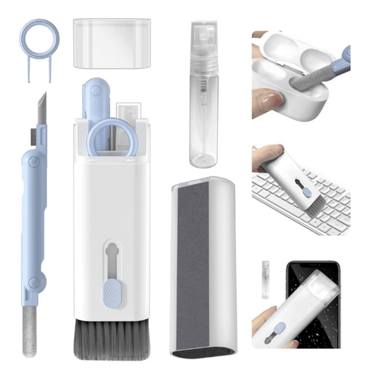 7-in-1 Keyboard Cleaning Brush Kit – Multifunctional Cleaner for Laptop, Earbuds, and Electronics