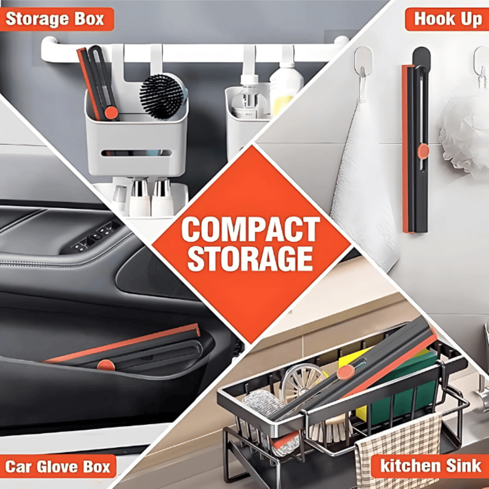 Window Glass Cleaner – Adjustable Handle Squeegee for Streak-Free Cleaning