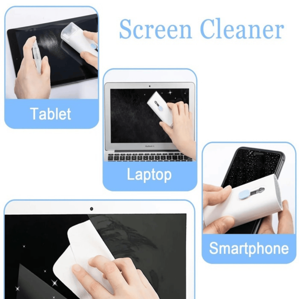 7-in-1 Keyboard Cleaning Brush Kit – Multifunctional Cleaner for Laptop, Earbuds, and Electronics