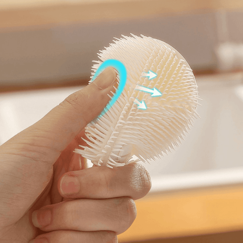 Silicone Bottle Cleaning Brush – Long Handle Scrubber for Bottles, Jars, and Glassware