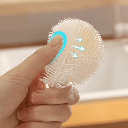Silicone Bottle Cleaning Brush – Long Handle Scrubber for Bottles, Jars, and Glassware