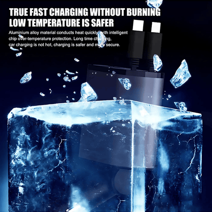 Super Fast Car Charger with Dual USB and Type-C Port – 3A Quick Charge Adapter for All Devices