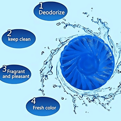 Blue Bubble Toilet Cleaner Tablets – Automatic Flush Freshener and Deodorizer