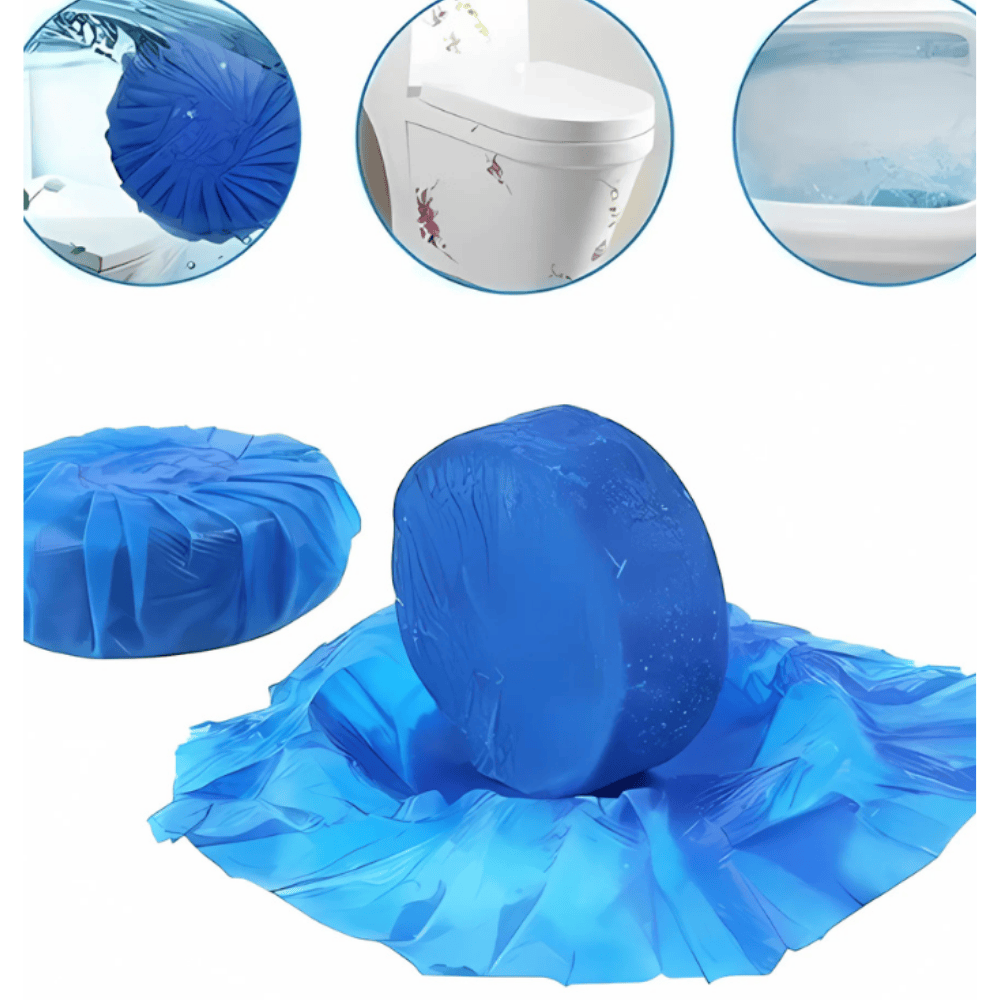 Blue Bubble Toilet Cleaner Tablets – Automatic Flush Freshener and Deodorizer