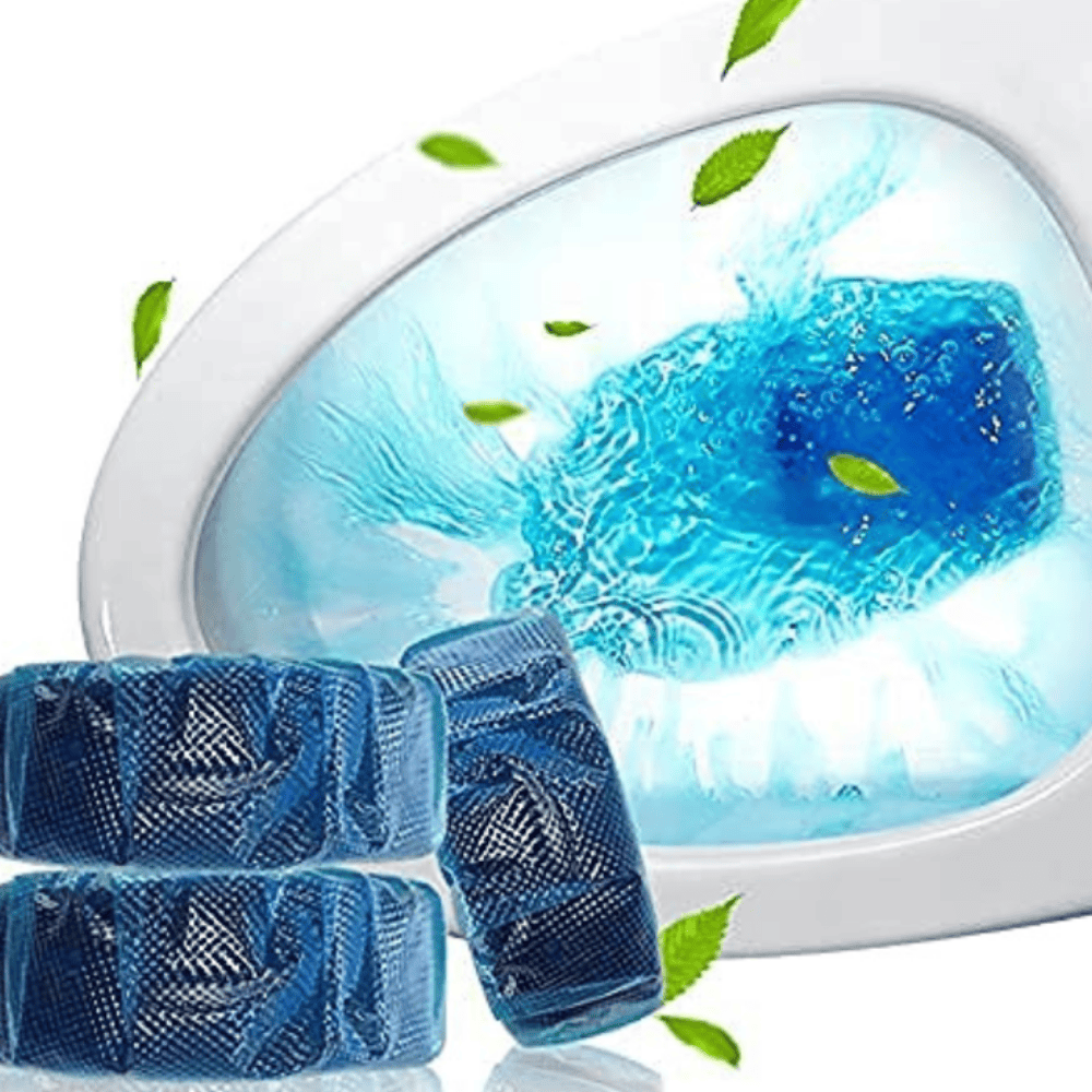Blue Bubble Toilet Cleaner Tablets – Automatic Flush Freshener and Deodorizer