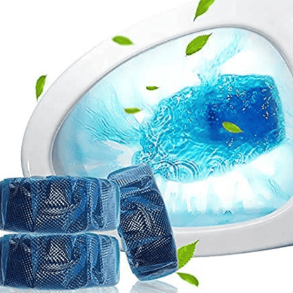 Blue Bubble Toilet Cleaner Tablets – Automatic Flush Freshener and Deodorizer