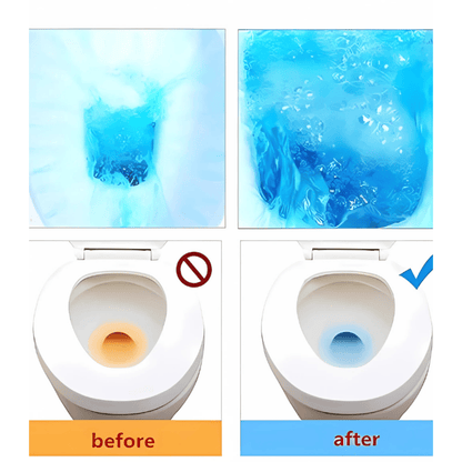 Blue Bubble Toilet Cleaner Tablets – Automatic Flush Freshener and Deodorizer
