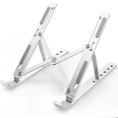 Adjustable Metal Laptop Stand – Portable Ergonomic Notebook Riser for Desk and Travel