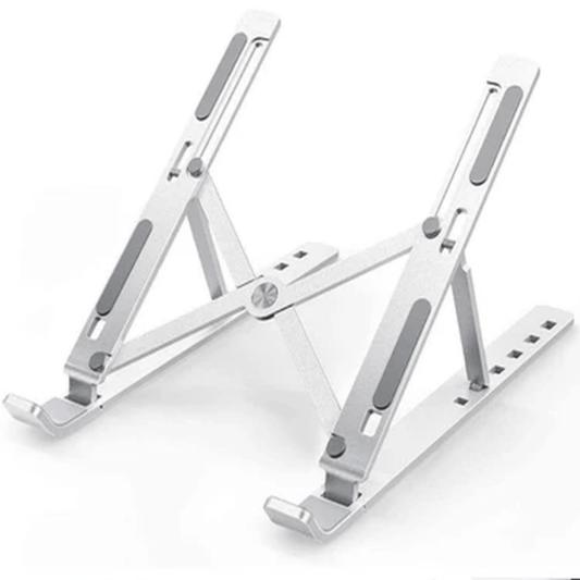 Adjustable Metal Laptop Stand – Portable Ergonomic Notebook Riser for Desk and Travel