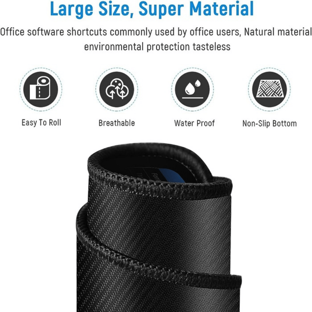 Large Shortcut Key Keyboard Mat – Office Desk Mat with Excel, Word, CAD & Photoshop Shortcuts