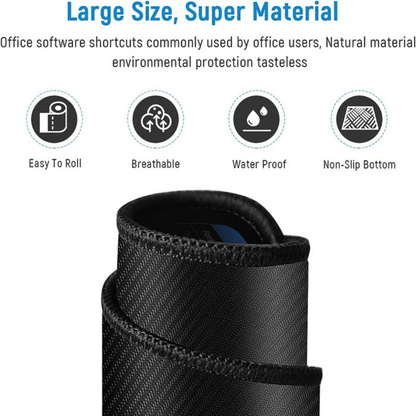 Large Shortcut Key Keyboard Mat – Office Desk Mat with Excel, Word, CAD & Photoshop Shortcuts