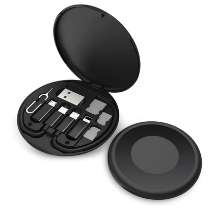 60W Multi-Function Data Cable Set – Portable 6-in-1 Charging Kit with USB, Type-C, Micro and SIM Tools