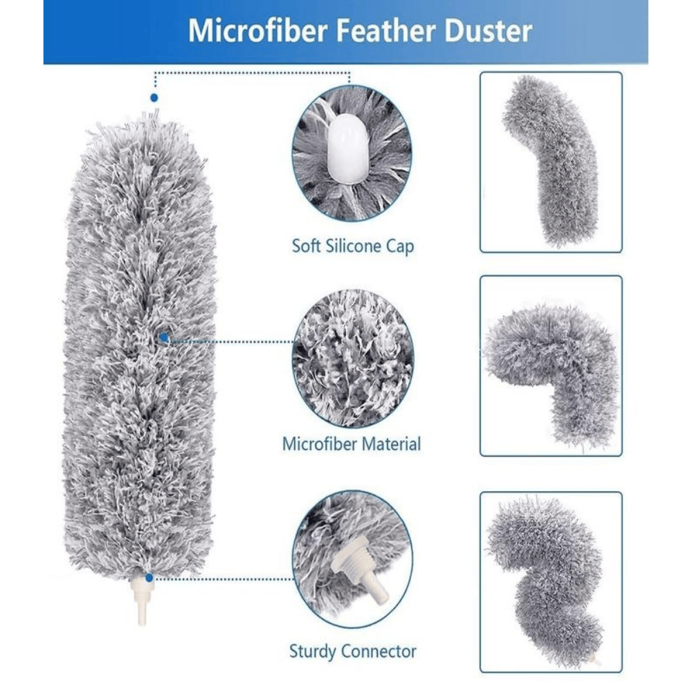 Telescopic Duster 100 Inch – Extendable Microfiber Cleaning Tool for High Ceilings and Hard-to-Reach Areas