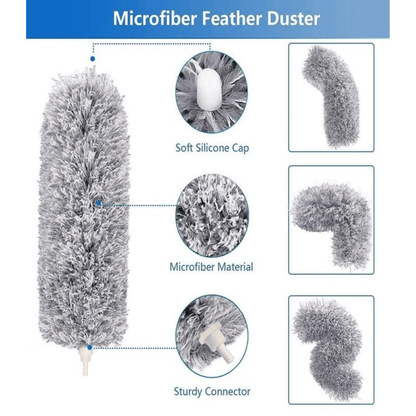Telescopic Duster 100 Inch – Extendable Microfiber Cleaning Tool for High Ceilings and Hard-to-Reach Areas