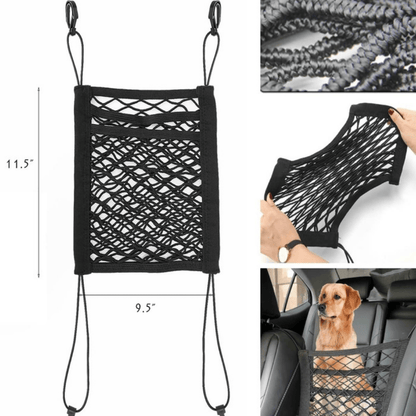 Car Mesh Storage Organizer – Universal Seat Back Net Pocket for Vehicle Interior