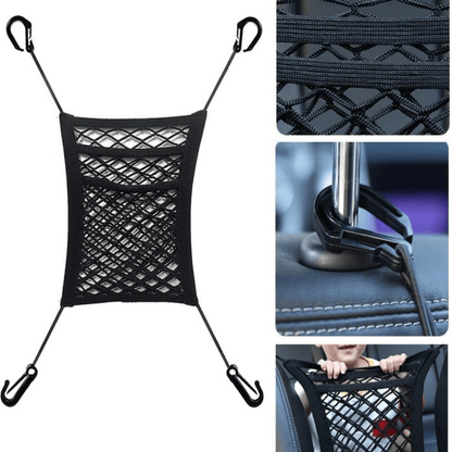 Car Mesh Storage Organizer – Universal Seat Back Net Pocket for Vehicle Interior