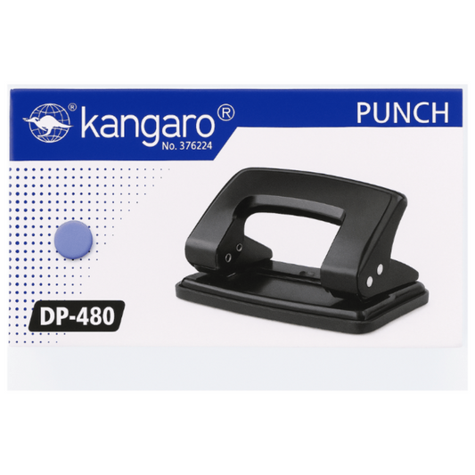 Kangaro DP-480 2-Hole Heavy Duty Paper Punch – Precision Punching Machine for Office, School & Home