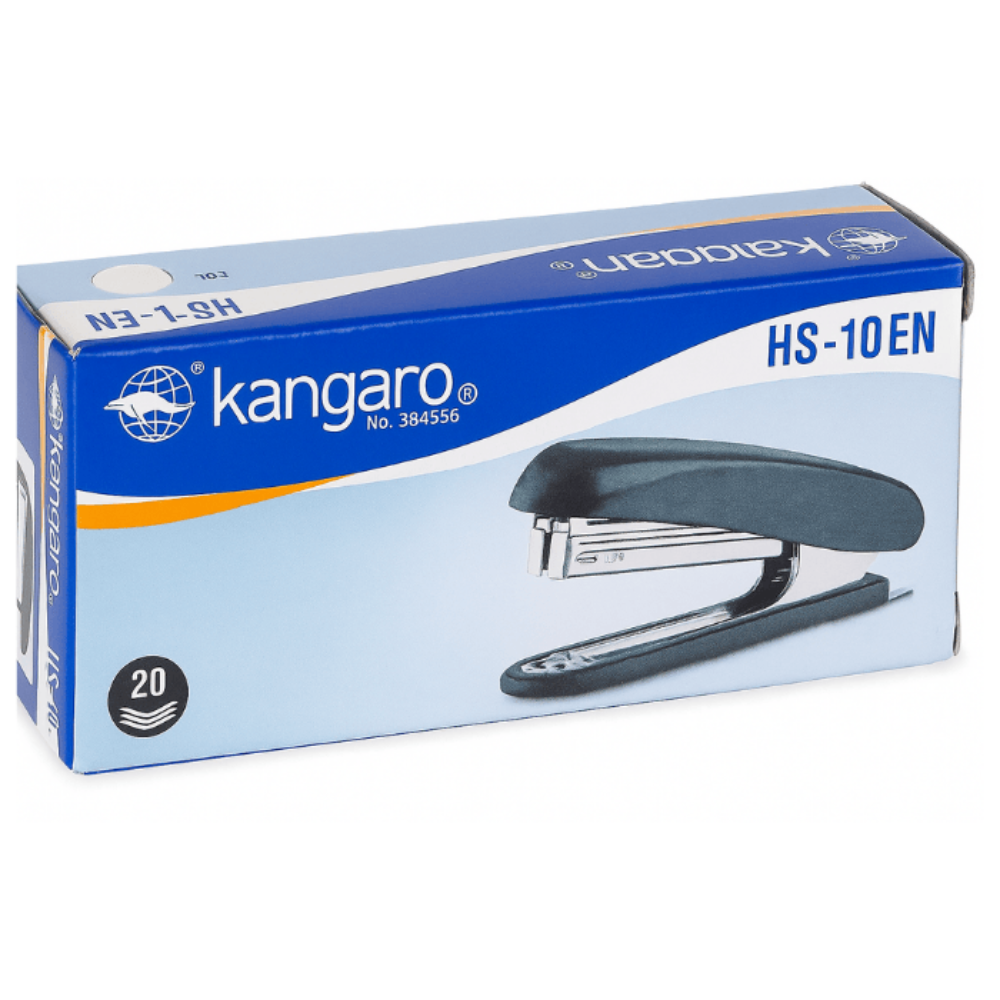 Kangaro HS-10EN Stapler – Sleek & Durable Desktop Stapler for Office, School & Daily Use (20 Sheet Capacity) pack of 1