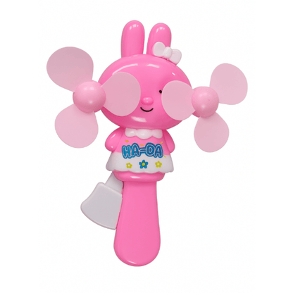 Hello Kitty Style Handheld Fan – Cute Pink Bunny Design with Dual Soft Blades for Kids & Travel Use